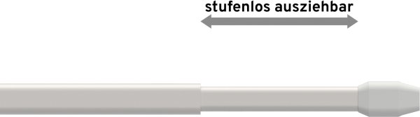 Vitragestangen mit Klebehaken Metall / Kunststoff Geno Weiß (2 Stück) ausziehbar