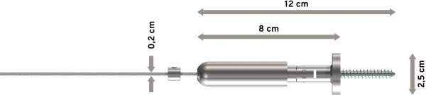 Seilspanngarnitur Davis vernickelt