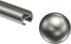 Endstücke Puros (Kugel) Edelstahl-Optik für Gardinenstangen 16 mm Ø (2 Stück) 