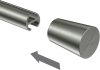 Endstücke Carelli (Konus) Edelstahl-Optik für Gardinenstangen 16 mm Ø (2 Stück) 