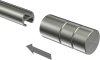 Endstücke Caras (Rillenzylinder) Edelstahl-Optik für Gardinenstangen 16 mm Ø (2 Stück) 