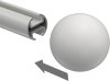 Endstücke Luina (Kugel) Weiß lackiert für Gardinenstangen 20 mm Ø (2 Stück) 
