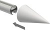 Endstücke Siveo (Kegel) Weiß lackiert für Gardinenstangen 20 mm Ø (2 Stück) 