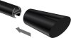Endstücke Bento (Konus / Schräge) Schwarz für Gardinenstangen 20 mm Ø (2 Stück) 