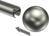 Endstücke Luino (Kugel) Edelstahl-Optik für Gardinenstangen 20 mm Ø (2 Stück) 