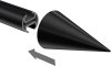 Endstücke Savio (Kegel) Schwarz für Gardinenstangen 20 mm Ø (2 Stück) 