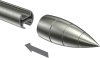 Endstücke Samanto (Rillenpatrone) Edelstahl-Optik für Gardinenstangen 20 mm Ø (2 Stück) 