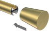 Endstücke Sitra (Konus) Messing-Optik für Gardinenstangen 20 mm Ø (2 Stück) 