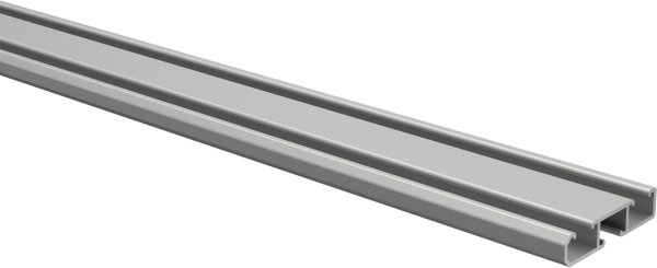 Gardinenschiene Aluminium 1- / 2-läufig SLIMLINE Silbergrau