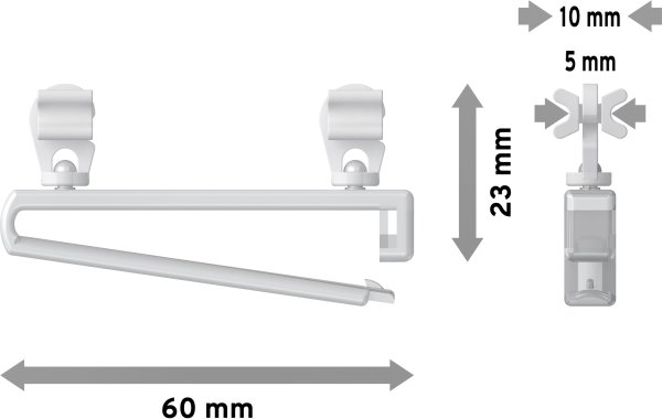 Schlaufengleiter Universal für Schlaufenvorhänge (8 Stück)