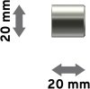 Endstücke Casa (Kappe) Edelstahl-Optik für Gardinenstangen 16 mm Ø (2 Stück) 