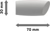 Endstücke Etta (Ellipse / Schräge) Weiß lackiert für Gardinenstangen 20 mm Ø (2 Stück) 