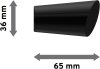 Endstücke Bento (Konus / Schräge) Schwarz für Gardinenstangen 20 mm Ø (2 Stück) 