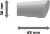 Endstücke Bento (Konus / Schräge) Weiß für Gardinenstangen 20 mm Ø (2 Stück) 