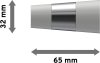 Endstücke Tanara (Konus) Weiß / Chrom für Gardinenstangen 20 mm Ø (2 Stück) 