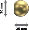 Endstücke Luino (Kugel) Messing-Optik für Gardinenstangen 20 mm Ø (2 Stück) 