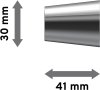 Endstücke Sitra (Konus) Chrom für Gardinenstangen 20 mm Ø (2 Stück) 