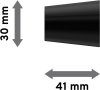 Endstücke Sitra (Konus) Schwarz für Gardinenstangen 20 mm Ø (2 Stück) 