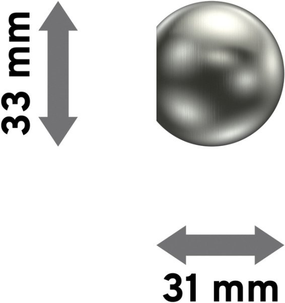 Endstücke Puros (Kugel) Edelstahl-Optik für Gardinenstangen 16 mm Ø (2 Stück)