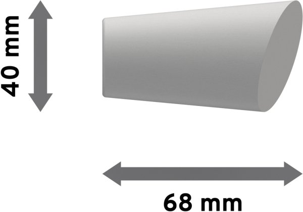 Endstücke Bero (Konus / Schräge) Weiß lackiert für Gardinenstangen 20 mm Ø (2 Stück)