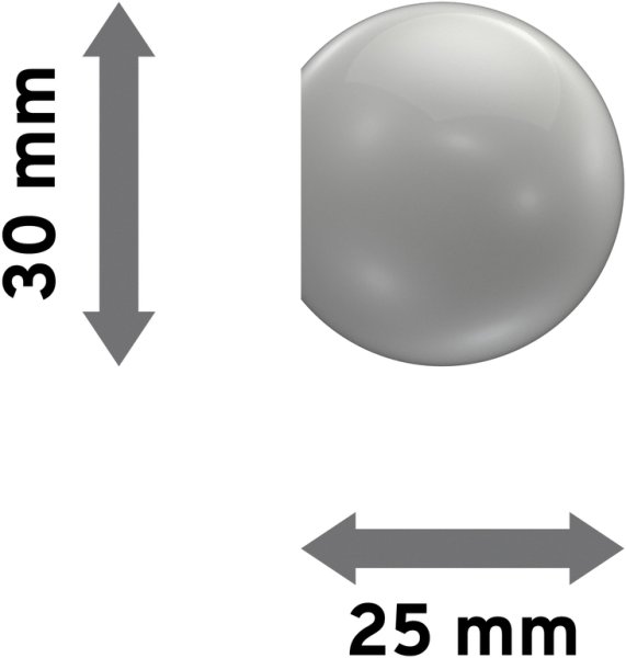 Endstücke Luino (Kugel) Weiß für Gardinenstangen 20 mm Ø (2 Stück)