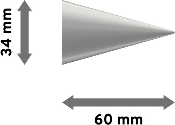 Endstücke Savio (Kegel) Weiß für Gardinenstangen 20 mm Ø (2 Stück)