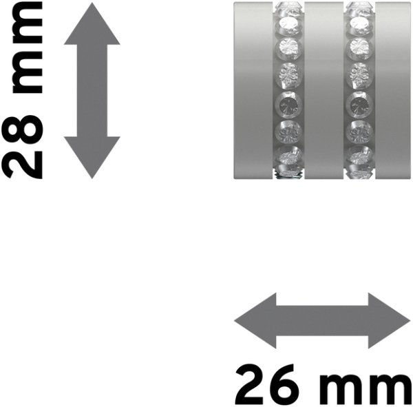 Endstücke Estana (Kappe Glitzer) Weiß für Gardinenstangen 20 mm Ø (2 Stück)