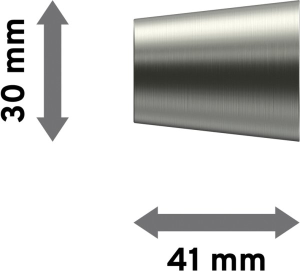 Endstücke Sitra (Konus) Edelstahl-Optik für Gardinenstangen 20 mm Ø (2 Stück)