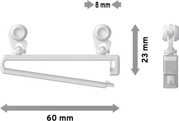 Schlaufengleiter Universal für Schlaufenvorhänge (8 Stück)