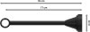 Gardinenstange Metall 16 mm Ø PRIMUS - Matteo Schwarz 100 cm