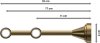 Gardinenstange Metall 16 mm Ø 2-läufig PRIMUS - Lucan Messing Antik 100 cm