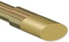 Endstücke Verano (Schräge) Messing-Optik / Satin-Gold für Gardinenstangen 20 mm Ø (2 Stück) 
