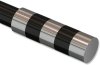 Endstücke Mavell (Zylinder) Chrom / Schwarz für Gardinenstangen 20 mm Ø (2 Stück) 