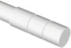 Endstücke Elanto (Rillenzylinder) Weiß für Gardinenstangen 20 mm Ø (2 Stück) 