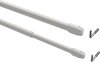 Vitragestangen mit Klebehaken Metall / Kunststoff Geno Weiß (2 Stück) ausziehbar 30-50 cm