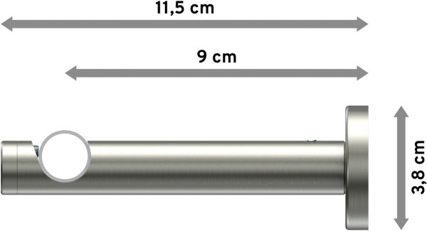 Gardinenstange Edelstahl 16 mm Ø ENORMA - Scarano