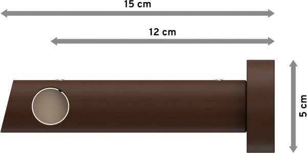 Gardinenstange Holz 20 mm Ø TALENA - Feta Nussbaum lackiert