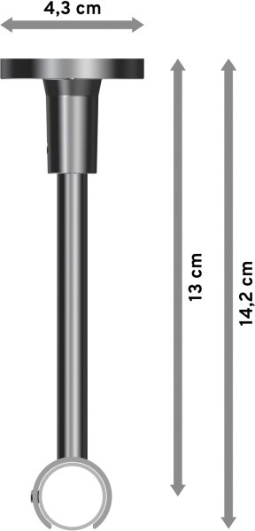 Gardinenstange Metall 20 mm Ø SONETTE - Santo Edelstahl-Optik / Chrom