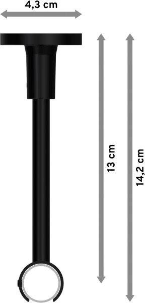 Gardinenstange Metall 20 mm Ø SONETTE - Santo Messing-Optik / Schwarz