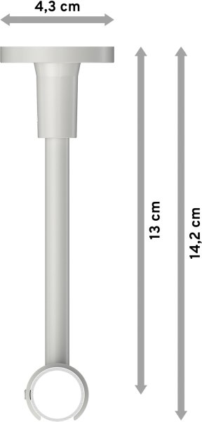 Gardinenstange Metall 20 mm Ø SONETTE - Luino Weiß