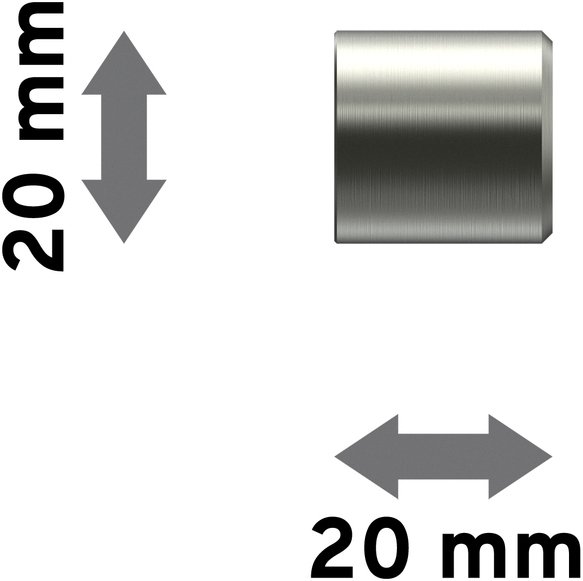 Endstücke Casa (Kappe) Edelstahl-Optik für Gardinenstangen 16 mm Ø (2 Stück)