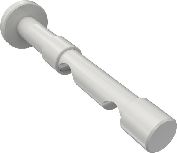 Träger Prestige Weiß 2-läufig 8 und 13 cm für Gardinenstangen 20 mm Ø