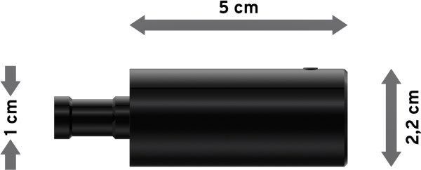 Trägerverlängerung Schwarz 5 cm Typ D20 für Gardinenstangen 20 mm Ø