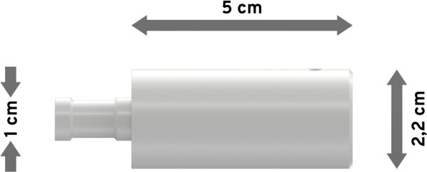 Trägerverlängerung Weiß 5 cm Typ D20 für Gardinenstangen 20 mm Ø