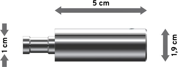 Trägerverlängerung Chrom 5 cm Typ E20 für Gardinenstangen 20 mm Ø