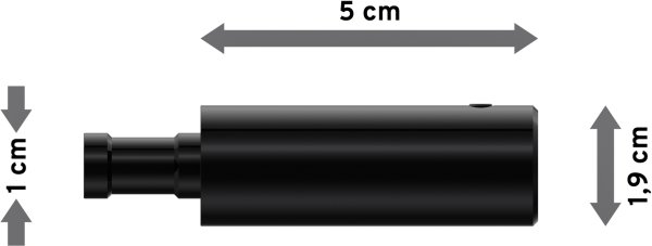 Trägerverlängerung Schwarz 5 cm Typ E20 für Gardinenstangen 20 mm Ø