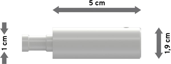 Trägerverlängerung Weiß 5 cm Typ E20 für Gardinenstangen 20 mm Ø