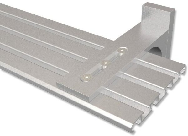 Innenlaufträger Universal Variax Silbergrau kurz für Gardinenschienen / Innenlaufstangen