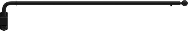 Schwenkstange Metall 13/9 mm Ø Cassina Schwarz ausziehbar 60-100 cm