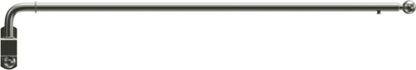 Schwenkstange Metall 13/9 mm Ø Cassina Edelstahl-Optik ausziehbar 60-100 cm